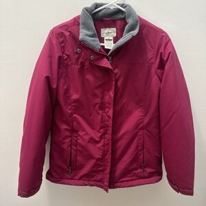 LL Bean Women's Winter Jacket Fleece Lined, Magenta, Size XS R Minimal Wear